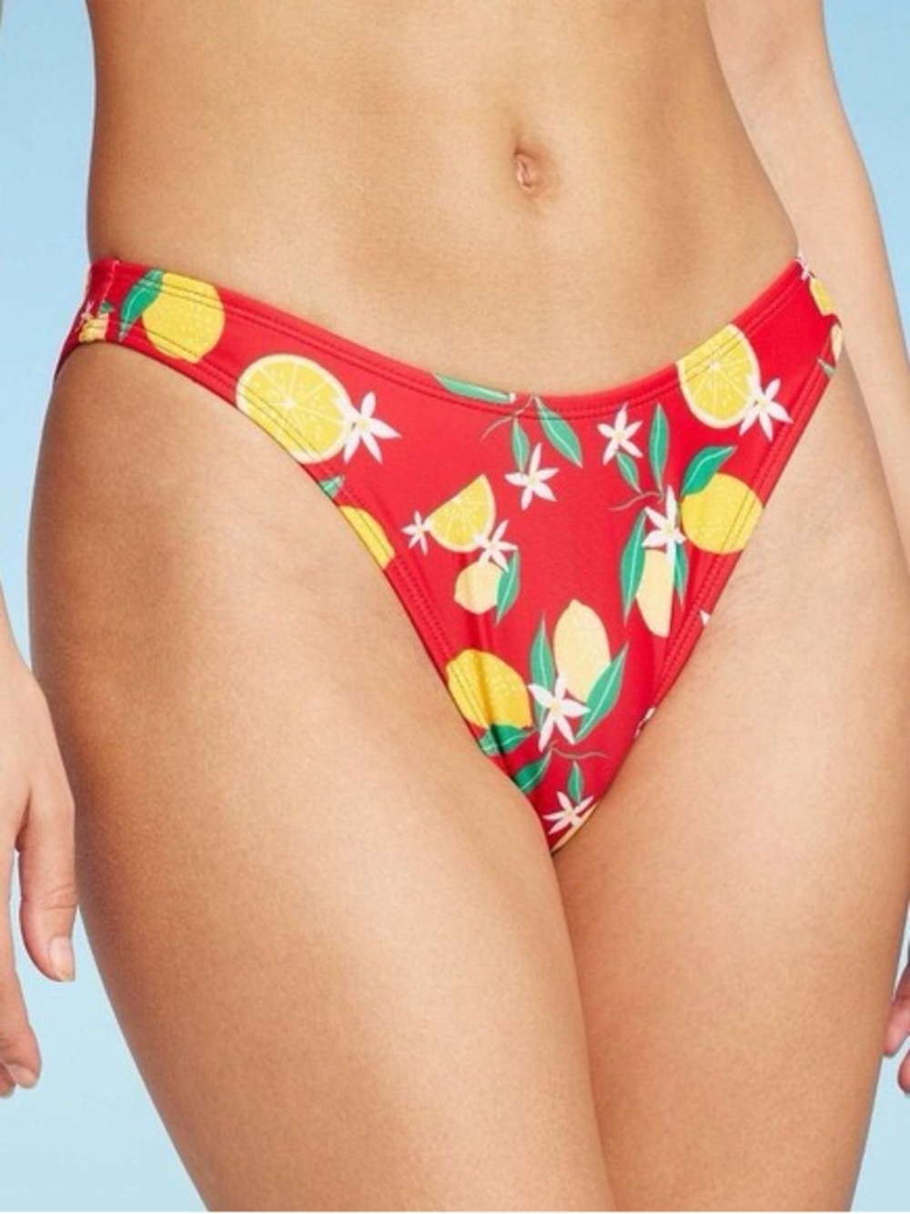 Wild Fable Scoop Front red lemon bikini bottoms XS